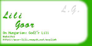 lili goor business card